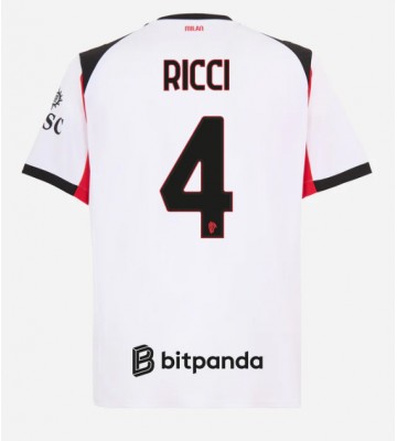 AC Milan Samuele Ricci #4 Udebanetrøje 2025-26 Kortærmet
